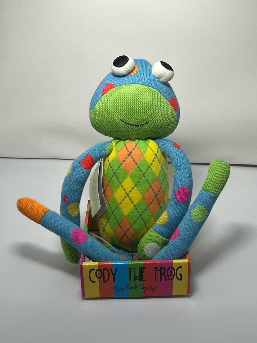 Cody The Frog Sock Squad Plush Stuffed Animal SCM Designs St. Jude Whimsical Fun